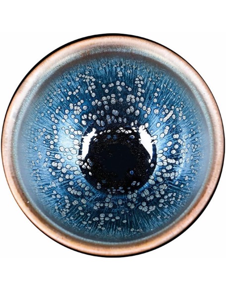 Ceramic Jianzhan Tea Cup with Starry Sky Pattern, Gift Boxed, 4.4OZ Capacity, Traditional Chinese Style, Perfect for Tea Enthusiasts, Ideal for Decoration